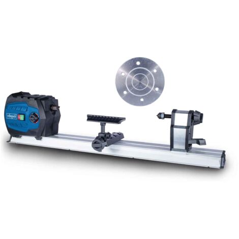 Drechselmaschine DM600VARIO Scheppach - Werkstücke 600mm  4-Zack-Körnerspitze  inkl. Planscheibe
