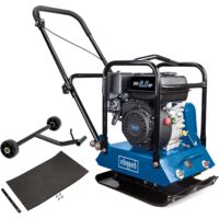 Rüttelplatte HP1200S Scheppach - 6,5PS 58kg 15000N PU-Matte & Fahrwerk