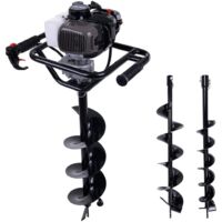 Benzin Erdbohrer PX-EB-52 Practixx - 1,97 PS Motor bis zu 800 mm Bohrtiefe inkl. 3x Bohrer