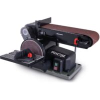 Band- und Tellerschleifer PX-BTS-370 Practixx - Schleifmaschine für Holz 370W Ø150mm Schleifteller Bandlänge 100x915mm inkl. 6-tlg Schleifset