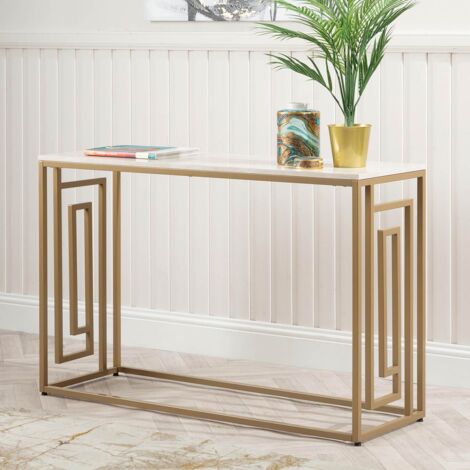 Vanity Living 78cm Console Table for Living Room Furniture, Metal Hallway Table