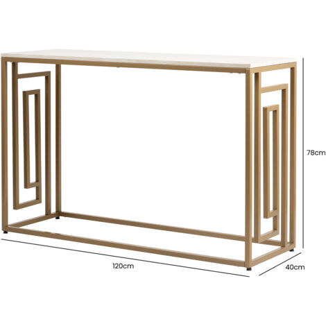 Vanity Living 78cm Console Table for Living Room Furniture, Metal Hallway Table