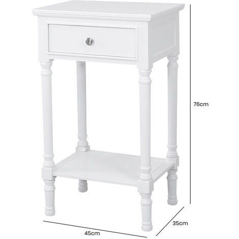 1 Drawer 45cm Sofa Side Table for Living Room Furniture, End Table with Storage Cabinet