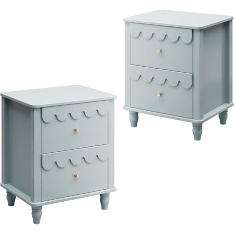 Set 2 Comodini Moderni Sospesi Bianco Lucido con Cassetto e Mensola