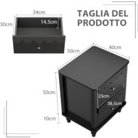 Set Di 2 Comodini A Parete,Tavolino Da Notte,Armadietto Con Luci LED Bianchi Cfw985134 93695980 - 4