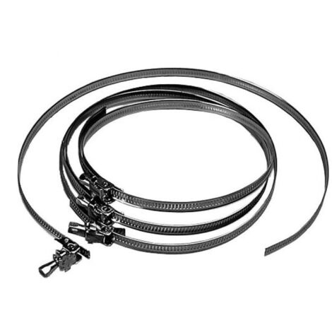 Collier de serrage inox pour gaine 60 à 145 mm – Serrage facile par vis – Pour ventilation et caissons récupérateurs d'air chaud – Nather