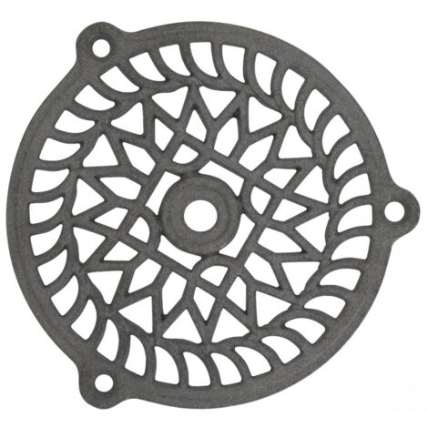 Jardinier Massard – Grille de voirie ventouse en fonte ronde D11 – Protection siphon 11 cm – Fixation ultra-simple – Drainage efficace pour extérieur