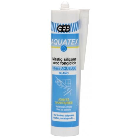 Aquatex blanc silicone qui se nettoie à l'eau, 310 ml