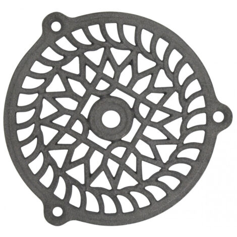 Grille de voirie ronde en fonte D13 – Évacuation rapide – Installation par ventouses – Pour regards et drains extérieurs – Jardinier Massard