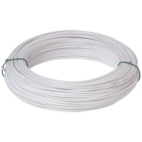 Finish – Fil de tension blanc 2.7mm en acier plastifié – Résistance aux intempéries et traitement anti-UV – Pour clôtures et palissages