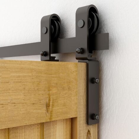 TSMST Rail de porte coulissante, fixation sur côté de porte, Double Porte en système pliant 122CM