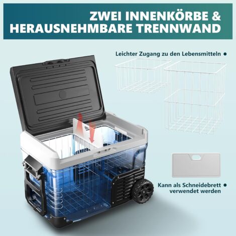 LLIVEKIT Glacière Électrique 30L, Glacière à Compression Portable, Mini