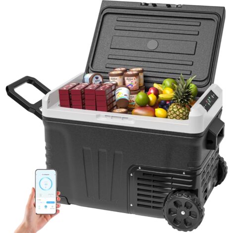 Glacière à compresseur EUHOMY 35 L, réfrigérateur de voiture 12 V, congélateur portable