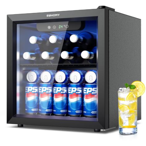 Réfrigérateur à boissons EUHOMY 37L,mini-réfrigérateur pour 55,pour la maison, le bar ou le bureau