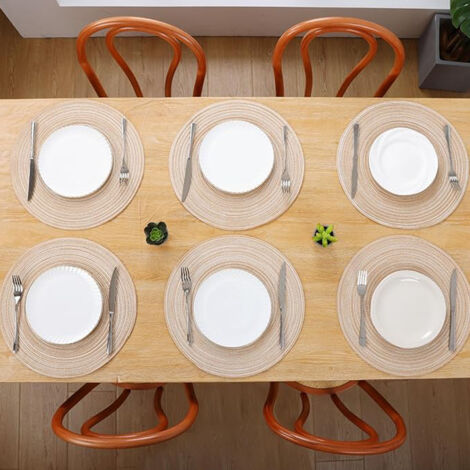 6er-Set Baumwoll-Tischsets – Rutschfest & Hitzebeständig | 45x30 Cm, Abwaschbar, In Rot