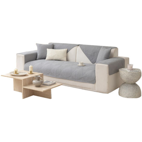 Sofa Überzug,Sofabezug 1,2,3,4 Sitzer,Anti Rutsch-Couch für L Form Sofaschoner Chaiselongue Ecksofa Schonbezüge Wohnzimmer Sessel Hunde Haustiere Couch Überzug – Grau 70x150cm