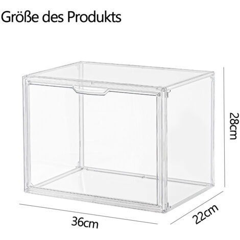 3 Stück Acryl Vitrine Schaukasten Transparent, 36x22x28cm ...