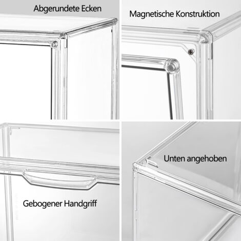 3 Stück Acryl Vitrine Schaukasten Transparent, 36x22x28cm ...