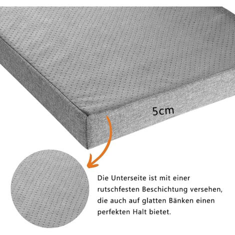 Dickes Bankkissen Für Gartenbank & Schaukel – 100 Cm, Rot, Super Weich & Wetterfest