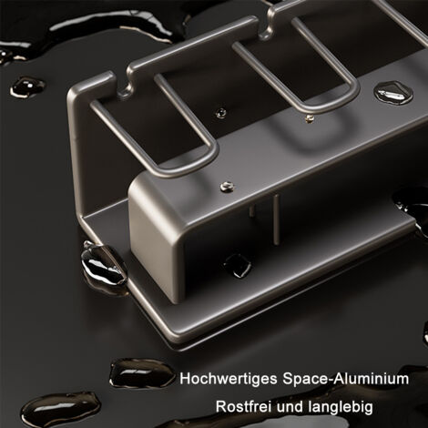 4-fach Zahnbürstenhalter Schwarz - Elektrische Zahnbürstenhalterung Mit Diatomeen Basis