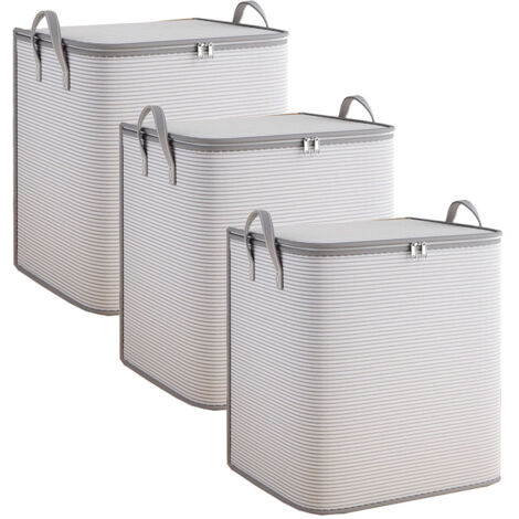 3-teilige Faltbare Aufbewahrungsbox 24L - Schrank Organizer Für Kleidung & Decken
