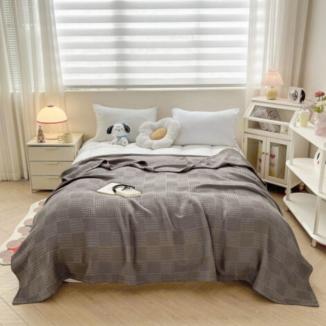 Loomvia Tagesdecke 200x220 Cm Baumwolle - Kuscheldecke Für Bett & Sofa In Mintgrün