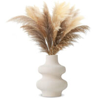 Keramikvase Für Pampasgras, Moderne Keramik Deko Vase Für Getrocknete Blumen, Donut Spiral Blumenvase Runde Vase Mit Loch - M