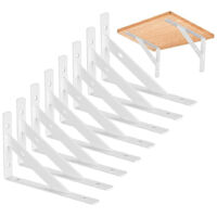 8 Stück Regalwinkel 90 Grad, Regalträger, Regalhalter Metall, Regalhalterung, Winkel Regal, Wandhalterung Regal, Wandregal Halterung, Schwerlastträger – Weiß 150x95mm