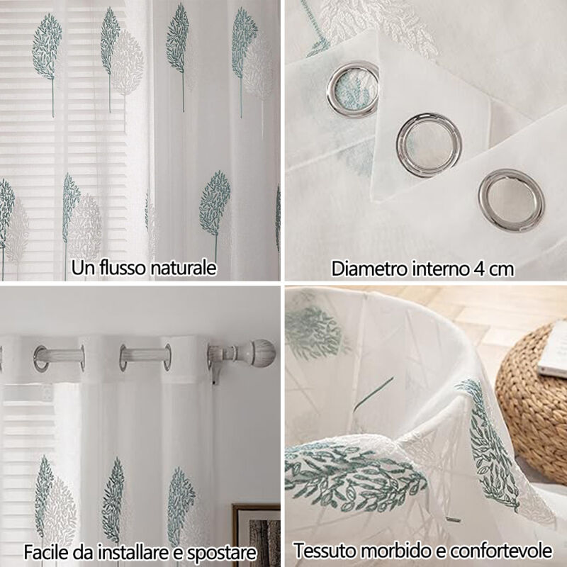 Urban Space Tenda in 100% cotone bohémien per porta, camera da letto, soggiorno, tenda con fermatenda, 2 pezzi, 122 x 213 cm (larghezza x lunghezza), stile boho, multicolore arancione