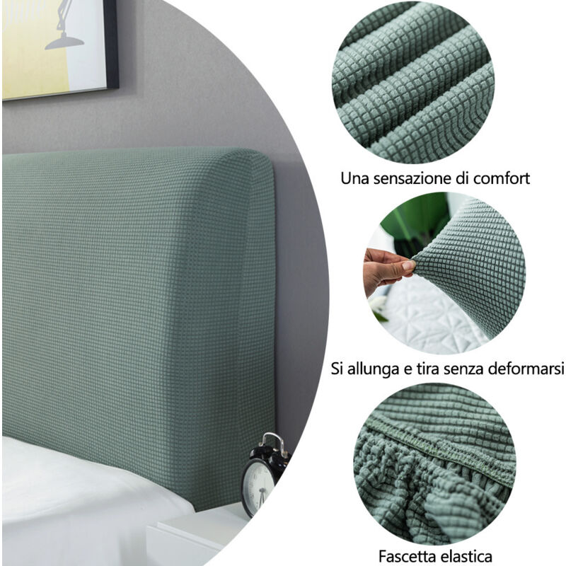 Fodera Testiera Letto Elasticizzata - Copri Testiera Antipolvere Stampa Moderna | Per Camera Da Letto (120 Cm, King Size) - Foto 10