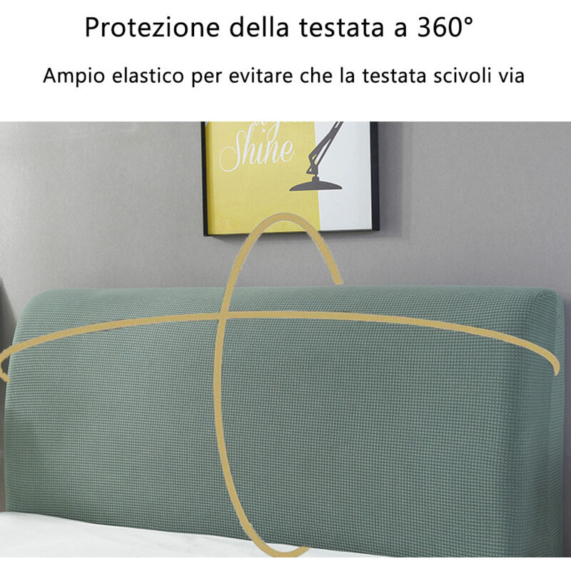 Copri Testata Letto Universale In Velluto - Fodera Elastica 180