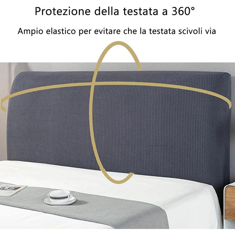 Fodera Per Testiera Letto Elasticizzata Stampata, Copritestata Letto All-inclusive Per Letto Matrimoniale Completo, Protezione Antipolvere Per