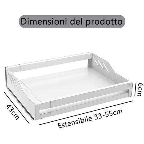 ROOMTEC Organizer estraibile per armadietti (35,6 cm di larghezza