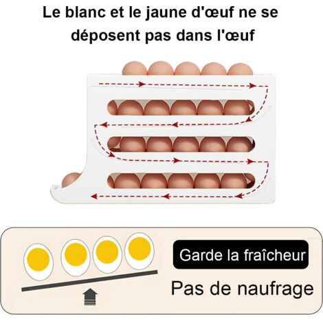 FRIGORIFERO 2 LIVELLI Dispenser Uova Salvaspazio Armadio Vassoio Uova - Foto 3