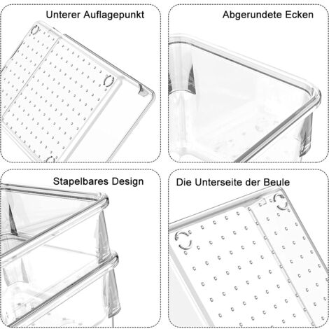 YOUNTHYE 16 Organizer Trasparenti Per Cassetti | Set Divisori In 5 Dimensioni | Per Trucchi, Ufficio, Cucina, Gioielli | Plastica PS Resistente