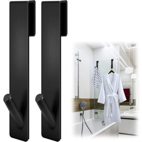 Set di 2 cerniere per porte in vetro senza telaio NUZAMAS, cerniera per