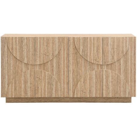 Credenza da 160 cm, credenza moderna con ripiani, meccanismo a