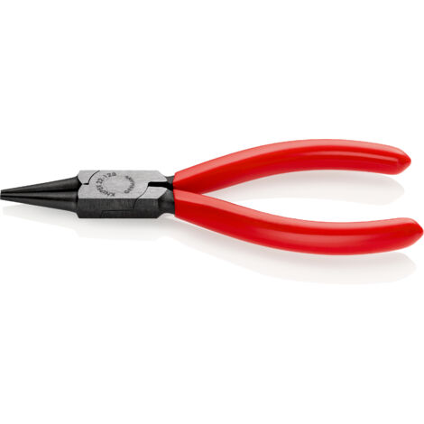 KNIPEX 22 01 125 Rundzange mit Kunststoff überzogen schwarz atramentiert 125 mm