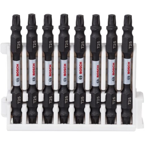Bosch PRO Impact Schrauberbit mit Doppelklingen und Pick and Click-Einsätzen T25 65 mm 8-tlg. - 2608522340