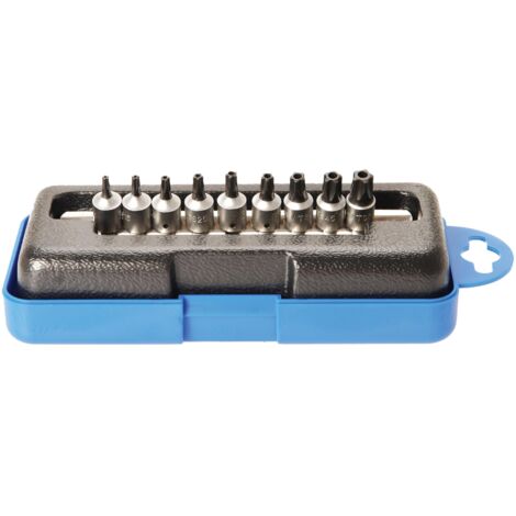 BGS Bit-Einsatz-Satz Antrieb Innenvierkant 6,3 mm (1/4") TS-Profil (für Torx Plus) mit Bohrung 9tlg. - 2355 (1/4)