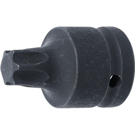 BGS Kraft-Bit-Einsatz Antrieb Innenvierkant 20 mm (3/4") T-Profil (für Torx) T80 - 5580 (1/2)
