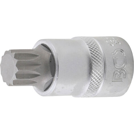 BGS Bit-Einsatz Antrieb Innenvierkant 12,5 mm (1/2&quot) Innenvielzahn (für XZN) M16 - 4346 (1/2)