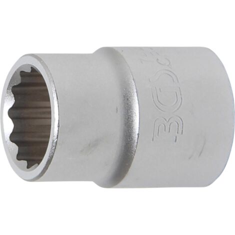BGS Steckschlüssel-Einsatz Zwölfkant Antrieb Innenvierkant 20 mm (3/4&quot) SW 22 mm - 7422 (1/4)