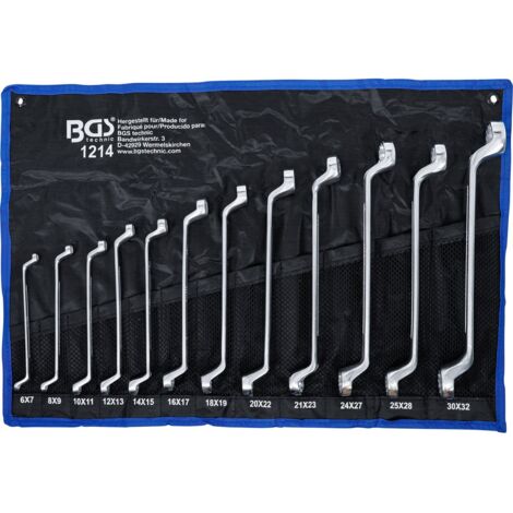 BGS 12tlg. Doppel-Ringschlüssel-Satz 6 x 7 - 30 x 32 mm - 1214