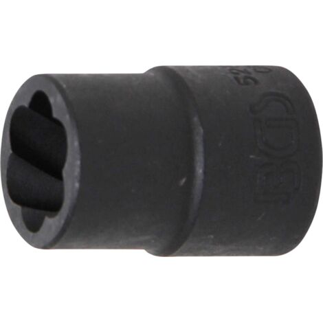 BGS Spiral-Profil-Steckschlüssel-Einsatz / Schraubenausdreher Antrieb Innenvierkant 12,5 mm (1/2&quot) SW 14 mm - 5266-14