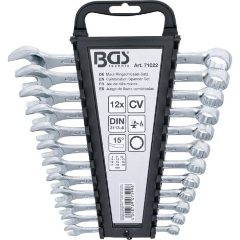 BGS Maul-Ringschlüssel-Satz SW 8 - 19 mm 12tlg. - 71022