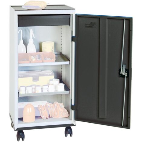 Stumpf Werkzeug- und Materialschrank Serie 3000 lichtgrau / anthrazitgrau + 1 Schublade 100 mm + 2 Auszugsböden Rolluntersatz - 3093171 (1/5)