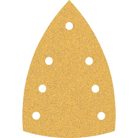 Bosch – Schleifpapier für Multischleifer 2608901675 – Körnung 60/120/180 – Für Hartholz und Teak – 100x150mm – 10er Set (1/5)