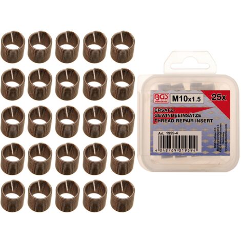 BGS Ersatz-Gewindeeinsätze M10 x 1,5 mm 25tlg. - 1959-4