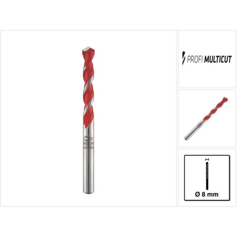 Alpen Profi Multicut Bohrer Ø 8,0mm Länge 120 mm NL 80 mm Hartmetall 17200800100